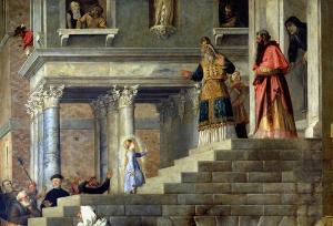 Apresentação Da Virgem, c. 1534-1538. Galleria dell'Accademia, Veneza, Itália